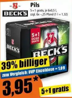 Norma BECK'S Pils Angebot