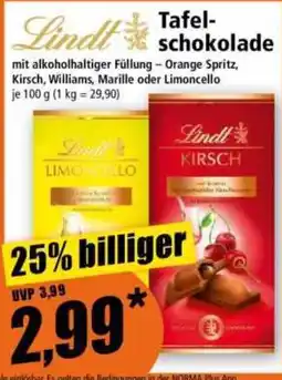 Norma Lindt Tafelschokolade Angebot