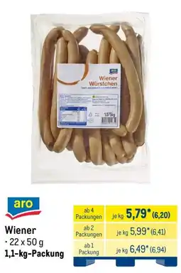 METRO aro Wiener Würstchen Angebot