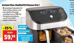 Thomas Philipps Instant Duo-Heißluftfritteuse 8 in 1 Angebot