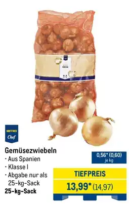 METRO Gemüsezwiebeln Chef Angebot