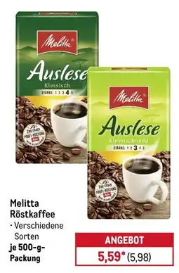 METRO Melitta Röstkaffee Angebot