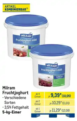 METRO Milram Fruchtjoghurt Angebot