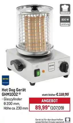 METRO Hot Dog Gerät GHM1002 Angebot