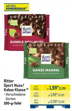 METRO Ritter Sport Nuss/Kakao Klasse Angebot