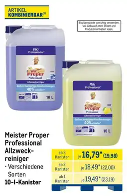 METRO Meister Proper Professional Allzweckreiniger Angebot