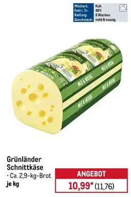 METRO Grünländer Schnittkäse Angebot