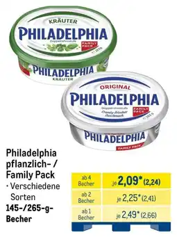 METRO Philadelphia pflanzlich- / Family Pack Angebot