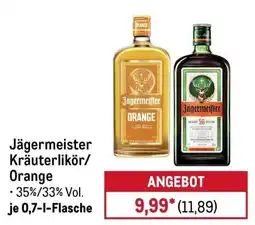 METRO Jägermeister Kräuterlikör/Orange Angebot
