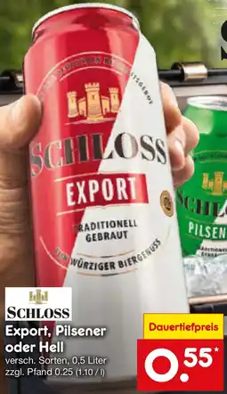 Netto Marken-Discount Schloss Export, Pilsener oder Hell Angebot