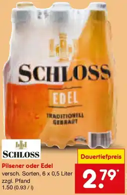 Netto Marken-Discount Schloss Pilsener oder Edel Angebot