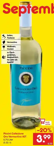 Netto Marken-Discount Piccini Collezione Oro Vermentino IGT Angebot