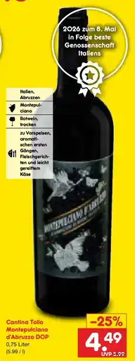 Netto Marken-Discount Cantina Tollo Montepulciano d'Abruzzo DOP Angebot