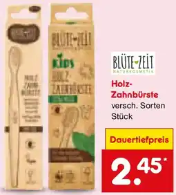 Netto Marken-Discount BLÜTE-ZEIT Holz Zahnbürste Angebot