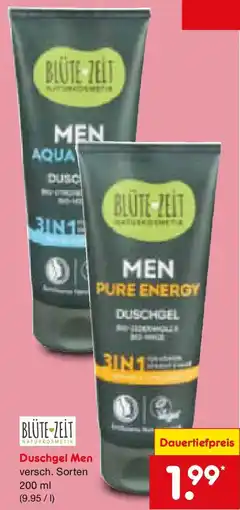 Netto Marken-Discount BLÜTE ZEIT Duschgel Men Angebot
