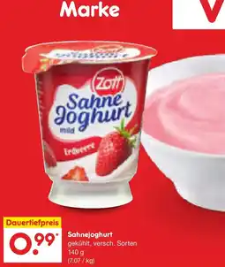 Netto Marken-Discount Zott Sahnejoghurt Angebot