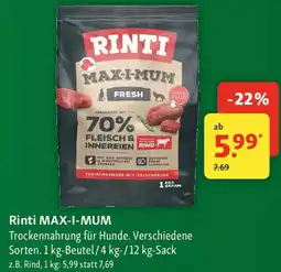 Fressnapf Rinti MAX-I-MUM Angebot