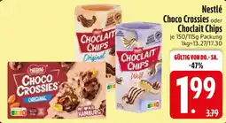 Edeka Nestlé Choco Crossies oder Choclait Chips Angebot
