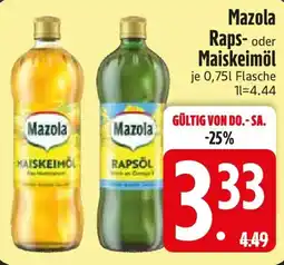 Edeka Mazola Raps- oder Maiskeimöl Angebot