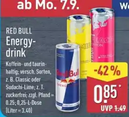 Aldi Nord RED BULL Energy-drink Angebot