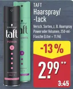 Aldi Nord Taft Haarspray/-lack Angebot