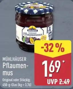 Aldi Nord MÜHLHÄUSER Pflaumenmus Angebot