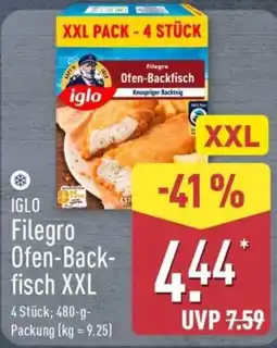 Aldi Nord iglo Filegro Ofen-Backfisch XXL Angebot