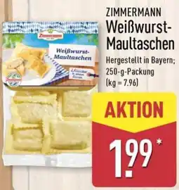 Aldi Nord Zimmermann Weißwurst-Maultaschen Angebot