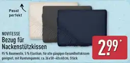 Aldi Nord NOVITESSE Bezug für Nackenstützkissen Angebot