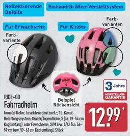 Aldi Nord RIDE+GO Fahrradhelm Angebot