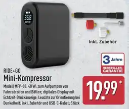 Aldi Nord RIDE+GO Mini-Kompressor Angebot