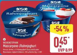 Aldi Nord Weihenstephan Mascarpone-/Rahmjoghurt Angebot