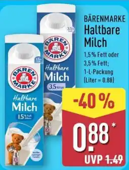 Aldi Nord BÄRENMARKE Haltbare Milch Angebot