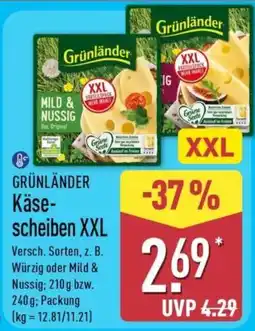 Aldi Nord Grünländer Käsescheiben XXL Angebot