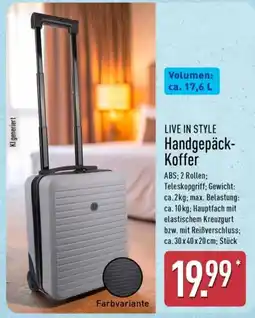 Aldi Nord LIVE IN STYLE Handgepäck-Koffer Angebot