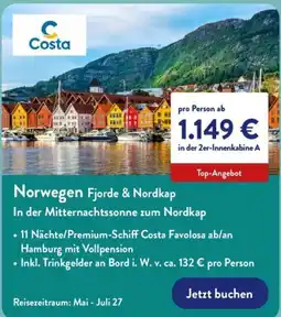 Aldi Nord Norwegen Fjorde & Nordkap Angebot