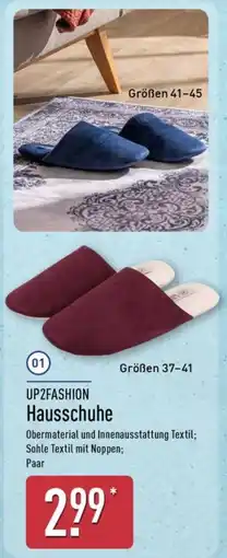 Aldi Nord UP2FASHION Hausschuhe Angebot