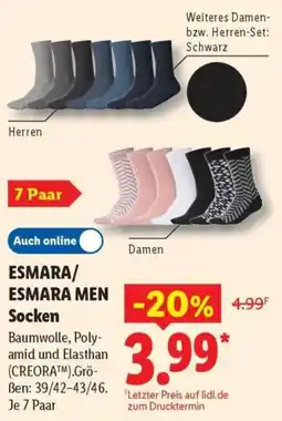 Lidl ESMARA/ESMARA MEN Socken Angebot