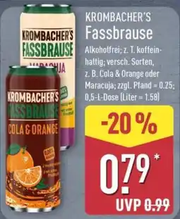 Aldi Nord KROMBACHER'S FASSBRAUSE COLA & ORANGE Angebot