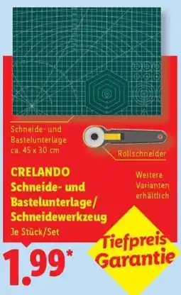 Lidl CRELANDO Schneide- und Bastelunterlage/Schneidewerkzeug Angebot
