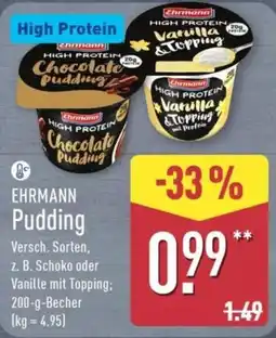 Aldi Nord EHRMANN Pudding Angebot