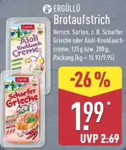 Aldi Nord ERGÜLLÜ Brotaufstrich Angebot