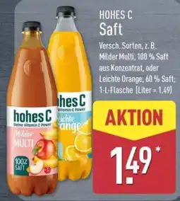 Aldi Nord hohes C Saft Angebot