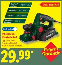 Lidl PARKSIDE Elektrohobel Angebot