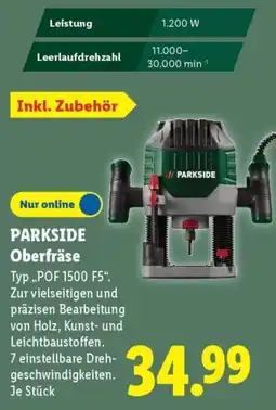 Lidl PARKSIDE Oberfräse Angebot