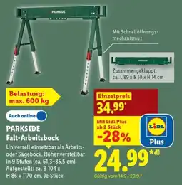 Lidl PARKSIDE Falt-Arbeitsbock Angebot