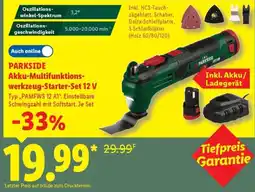 Lidl PARKSIDE Akku-Multifunktions-werkzeug-Starter-Set 12 V Angebot