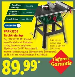 Lidl PARKSIDE Tischkreissäge Angebot