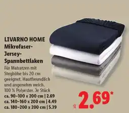 Lidl LIVARNO HOME Mikrofaser-Jersey-Spannbetttlaken Angebot