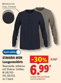Lidl ESMARA MEN Langarmshirts Angebot